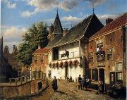 European city landscape, street landsacpe, construction, frontstore, building and architecture. 143 unknow artist